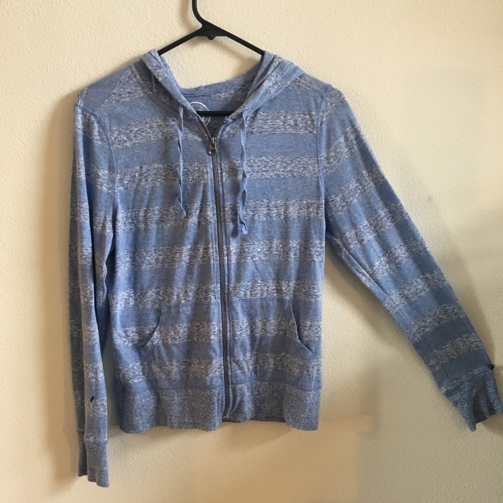 So light blue zip up jacket